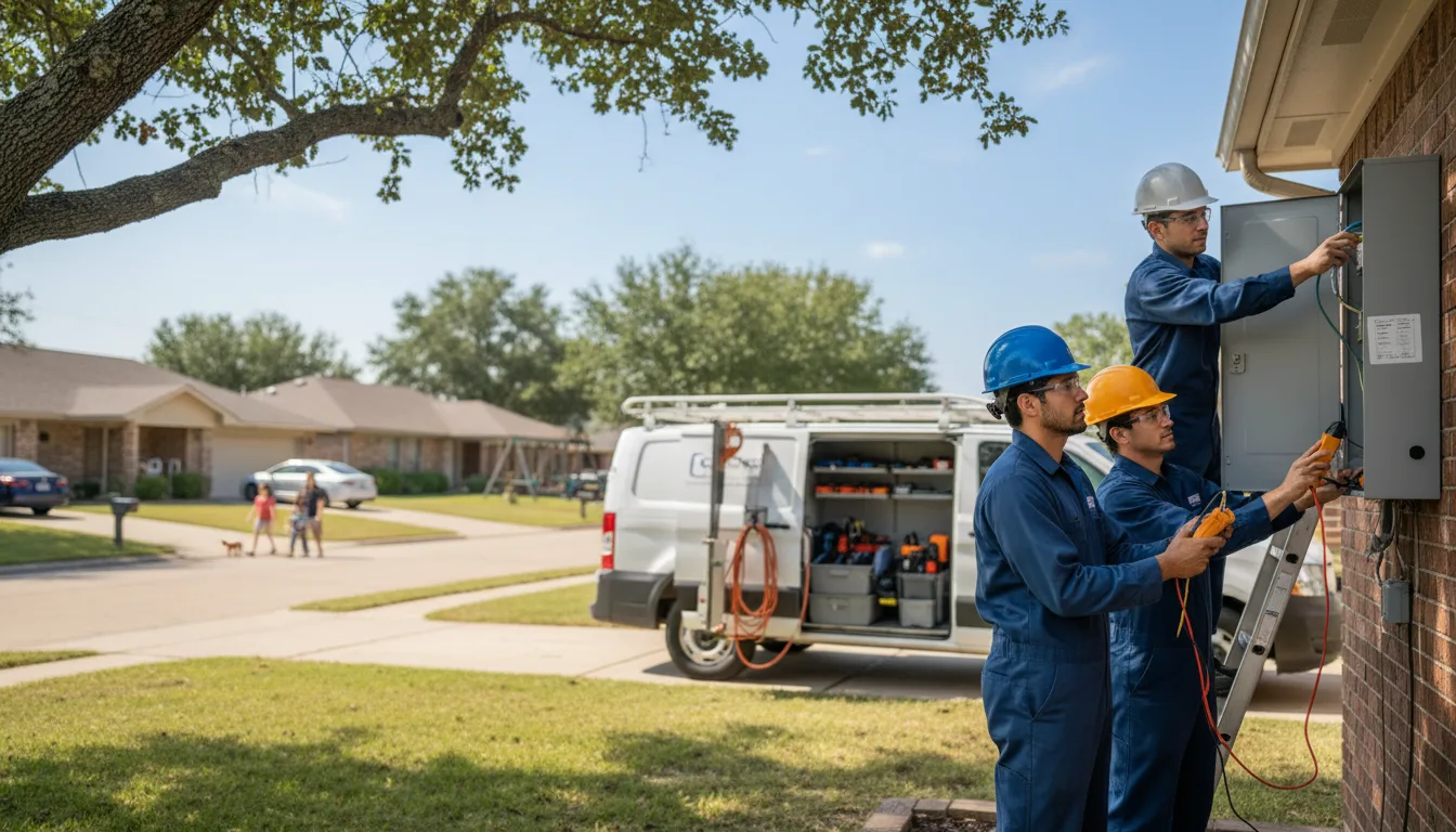Certified electrician providing emergency electrical services in Comstock, TX